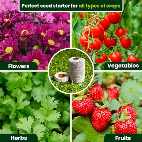 Organic Coco Coir Seed Starter Pellets NPK Enriched 50 Pcs, 35mm Perfect to Grow Herbs, Vegetables, Flowers,Fruits Seedlings, Compressed Coconut Coir Soil Plugs - Easy to Transplant in Pot - size: 50 Pack - NPK Enriched Seed Starter Pellets