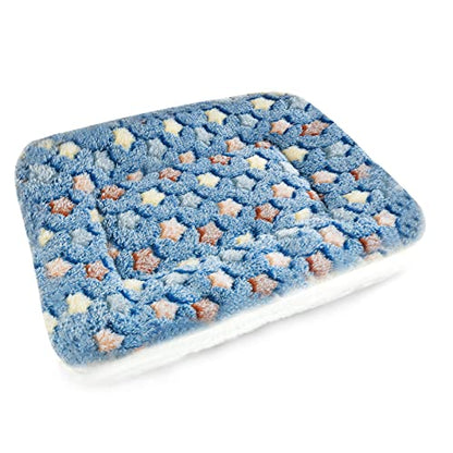 Small Animal Bed Mat, Soft & Warm, Suitable for Guinea Pig, Hamster, Rabbit, Rat and Bearded Dragon (XX-Large(19.7''x15.7''), Star Blue) - color: Star Blue, size: XX-Large(19.7''x15.7'')