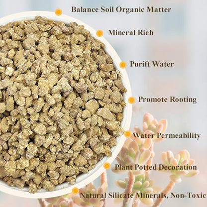 FANTIAN 2 lbs Maifanitum Stone for Plant, 5-8 MM Gravel Rocks for Succulent | Succulent Cactus Soil Potting Mix, Promote Soil Root Growth, Water Drainage and Plant Growth - color: Maifanitum