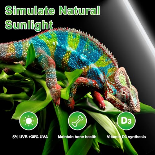 LUCKY HERP T8 30W UVB 5.0 Reptile Light, UVA UVB Reptile Light Bulb 2 Pack, Fluorescent Lamp for Reptiles Amphibians Lizards Chameleons - size: 36inch 5.0