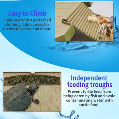 Tfwadmx Large Turtle Basking Platform, Floating Turtle Dock, Turtles Platform for Aquarium,Aquatic Turtles, Frogs, Crabs