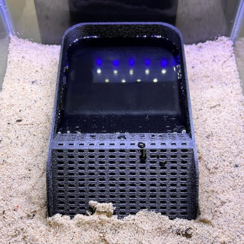 Hermit Crab Watering Pool | Platform Pool Accessory with Access Ramp for Hermit Crabs | 6.5" x 4" | Made in USA (Fresh Only, Black) - color: Fresh Only, Black