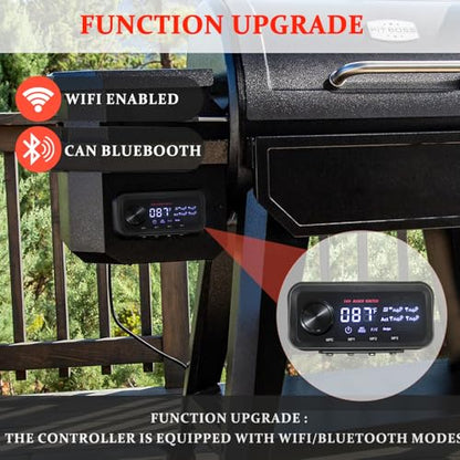 Replacement Pit Boss PID Thermostat Control Board 80145 Compatible with Pit Boss Pro Series II 1150 Wood Pellet Grills, with WiFi & Bluetooth Function, can Connect to Mobile APP. - size: 80145