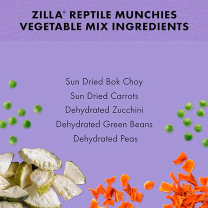 Zilla Reptile Food Munchies Vegetable Mix, 4-Ounce