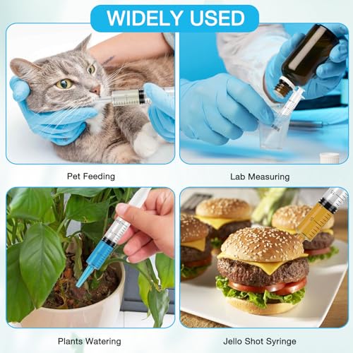 3 Pack 20ml Syringe with Cap, Plastic Syringes Individually Packaged for Labs, Liquid Measuring, Feeding Pets,Oil or Glue Applicator - style: 20ml