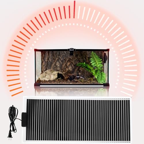 Reptile Heating Pad, 35W Graphene Under Tank Heat Mat 28x65cm, Safe and Portable Terrarium Heater for Turtles, Lizards, Snakes, and Geckos