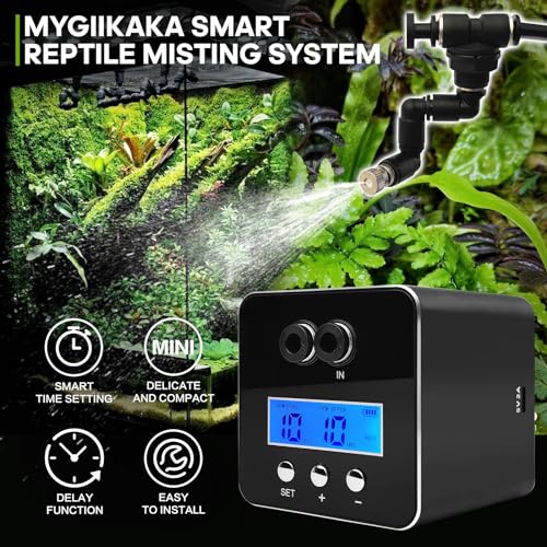 Reptile Smart Mister, Reptile Humidifiers Misting System Automatic with Timer, Terrariums Humidifier with 360°Adjustable Misting Nozzles, Spray Kit for Rainforest Plants Amphibian - size: Touch Version - 2nd Gen