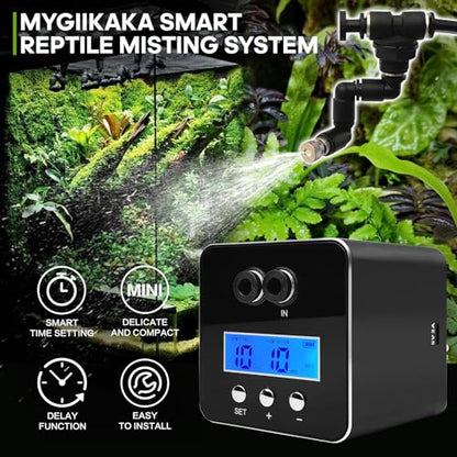 Reptile Smart Mister, Reptile Humidifiers Misting System Automatic with Timer, Terrariums Humidifier with 360°Adjustable Misting Nozzles, Spray Kit for Rainforest Plants Amphibian - size: Touch Version - 2nd Gen