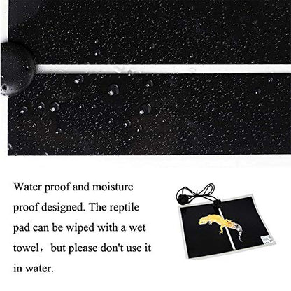 KABASI Reptile Heating Pad with Temperature Control, 20W 16.5x11inch | Under Tank Terrarium Waterproof Reptile Heat Mat, Adjustable Reptile Heat Mat for Turtle, Tortoise, Snakes, Lizard, Gecko - color: 20W-16.5x11 in