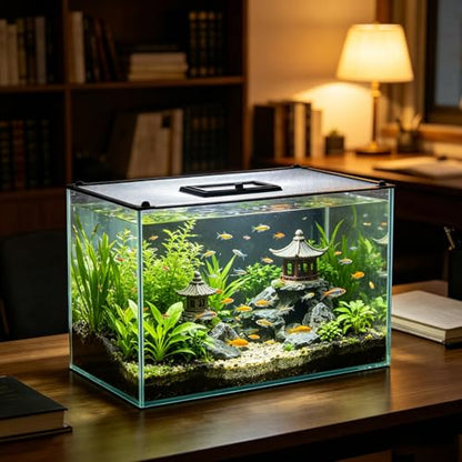 Fish Tank Lid Magnetic - Aquarium Tank Hood Top Cover - Aquarium Screen for Fish Covering - Terrarium Lid Easy Install 50x35cm/20 x14 - size: 50.00X35.00X0.50CM