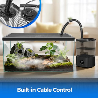REPTI ZOO Terrarium Screen Cover with Cable Control for Reptile & Aquarium Tank, 24x12 inch Durable Steel Frame & Mesh Top for Reptile & Turtle & Fish Tank - size: 24x12 inch