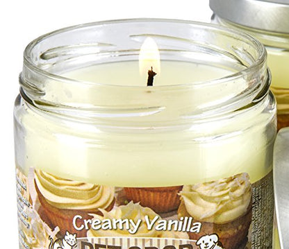 Odor Exterminator Candle, Creamy Vanilla, 13 Ounce Jar (Pack of 2)