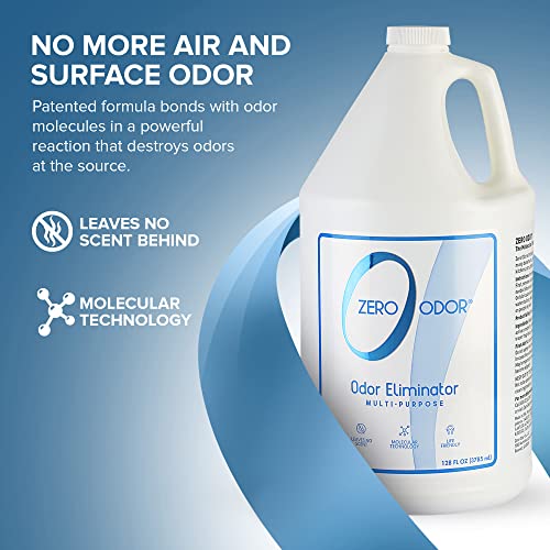 Zero Odor Multi-Purpose Odor Eliminator, Air and Surface Odor Remover for Home, Bathroom, Kitchen, and Closet, Refill, 128 oz - size: 128 Fl Oz (Pack of 1)