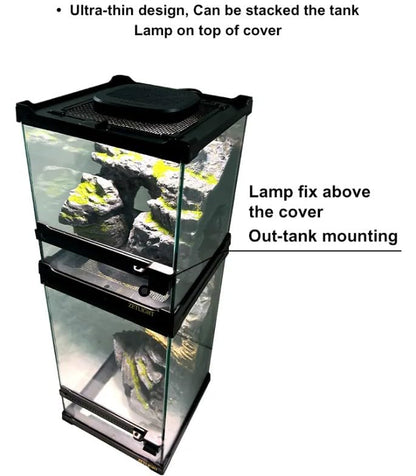 Reptile Terrarium LED UVA UVB Light with App Control for Desert and Tropical Habitats, ZL U1