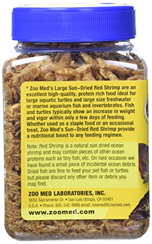 Zoo Med Sun Dried Large Red Shrimp, 2-1/2-Ounce - size: 2.5 Ounce (Pack of 1)