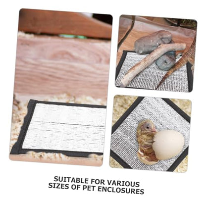 Happyyami Insulation Pad Reflective Film Under Tank Heater for Reptiles Reptile Heating Pad for Snake Lizard Turtle Efficient Heat Tape - size: 16.00X16.00X0.10CM