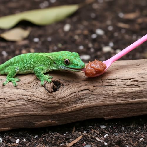 9Pcs Silicone Reptile Feeding Dish Set, Colorful Small Animal Bowls with 2 Silicone Spoon for Reptile Tanks, Practical Crested Gecko Tank Accessories for Small Pet