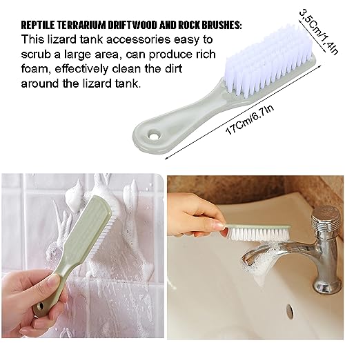 Generic Reptile Tank Cleaning Kit, Bearded Dragon & Lizard Accessories, Compact Glass Terrarium Cleaning Kit