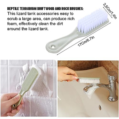 Generic Reptile Tank Cleaning Kit, Bearded Dragon & Lizard Accessories, Compact Glass Terrarium Cleaning Kit
