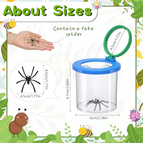Coopay 3 Pcs Insect Bug Viewer for Kids - Bug Jars, Critter Insect Cage, Bug Container, Bug Catcher, Magnifying Insect Box for Children, Kids Science Nature Exploration Collecting Kit - style: 3 Pack Set
