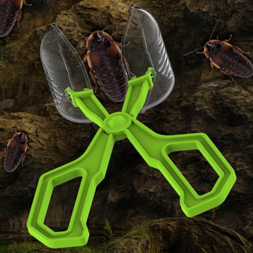 Clear Reptiles Feeding Tongs Gentle Creature Catcher Tool with Ergonomic Grip for Safe Handling Easy - color: Green,c