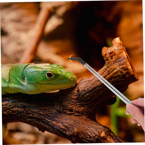 Mikikit 1 Set Ergonomic Reptile Feeding Tweezers Precision Feeding Tool for Geckos Lizards and Aquatic Pets for Terrarium and Aquarium Use