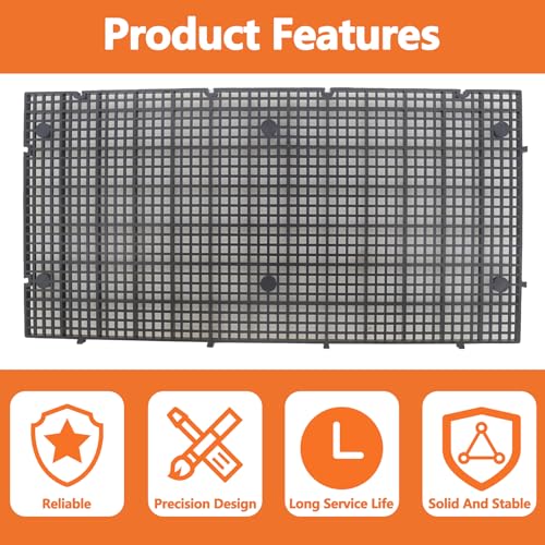 12 Pcs Aquarium Fish Tank Divider, Plastic Egg Crate Grid Divider Tray,Egg Crate for Mixed Breeding Light Diffuser(Black 30 * 15cm/11.81 * 5.9" -4.5mm Hole - color: Black, size: 30*15cm/11.81*5.9" -4.5mm Hole