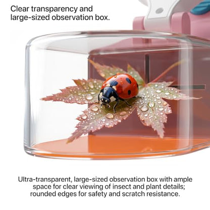 Baideluo Bug Catcher Kit for Kids 3-8 with Light & Magnifier (Pink) - color: Pink