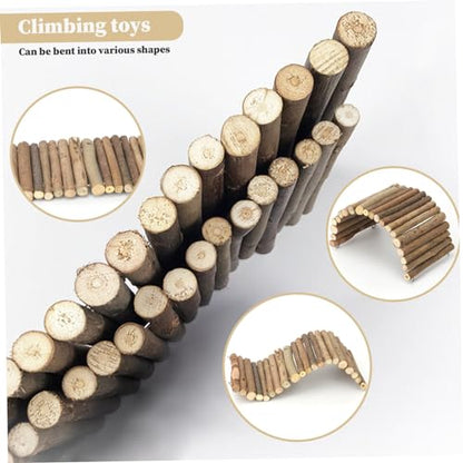Reptile Bridge 5x9 Inch Safe Willow Branches Guinea Pig Ramp Anti-Bite Guinea Pig Hideout Climbing Ladder for Ferrets Chinchillas Hedgehogs Tortoise, M - color: M