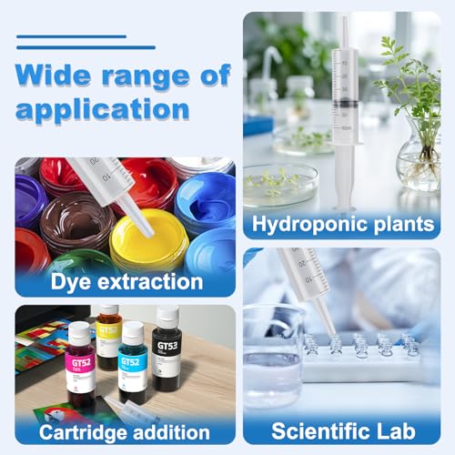60ml Syringe with Measurement for Scientific Labs, Feeding Pets, Refilling and Measuring Liquids,Dispensing,with Cap (3PCS, 60ml) - size: 3PCS-60ml