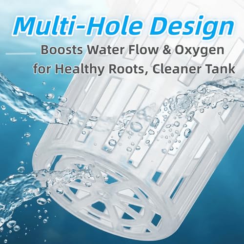 2 Pack Aquarium Plant Holder for Fish Tank with Suction Cup & Ext Hook | Upgraded Large Fish Tank Plant Holder, 0.4"-1.57" Extension Hooks Fit Rimless & Rimmed Tanks, for Aquaponic & Aquascape Decor