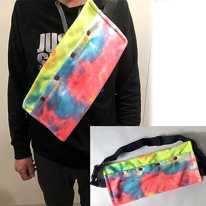 Reptile Sling Carrier with Adjustable Strap, Soft Warm Pouch for Bearded Dragon, Lizard, Leopard Gecko, Hamster, Small Animals, Iridescent - color: Iridescence