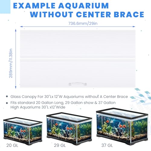 Sieral Aquarium Canopy Set Polycarbonate,30 x 12 Inch,Clear,1 Pcs - color: Clear, size: 30 x 12 Inch