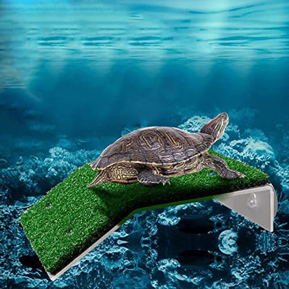 XMHF Turtle Basking Platform, Tortoise Ramp Reptile Ladder Resting Terrace Fish Tank Aquarium Turtle Dock Floating Decor for Reptile Frog Terrapin Medium - size: Medium