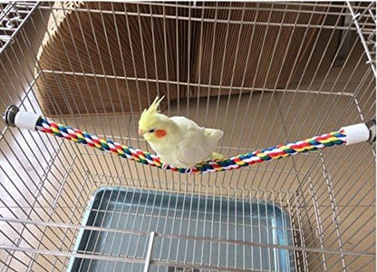 Bird Rope Perches,Parrot Toys 41 inches Rope Bungee Bird Toy (41 inches)[1 Pack] - size: 41 inches