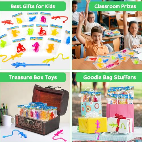 40pcs Sticky Gecko Toys School Classroom Exchange Party Favors Kids Goodie Bag Stuffers Finger Bulk Toys Lizard Toys Sticky Treasure Box Prize Pinata Fillers Birthday Party Supplies Treat Boy Girl