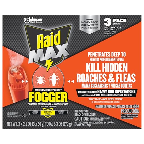 Raid Max Fogger for Indoor Use 6.3 Ounce (Pack of 1) - size: 6.3 Ounce (Pack of 1)