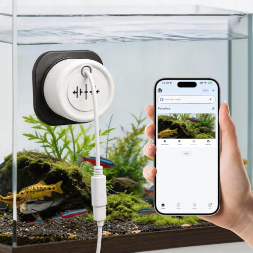 Aquarium Camera for Fish Tank, 2K 3MP Underwater Pet Camera with Close Focus Lens，AI Motion Detection, Dual Band WiFi, Magnetic Mount, Night Vision, App Remote Viewing