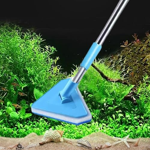 Fish Tank Scrubber for Glass Cleaning Sponge Scraper Tool | Aquarium Scraper Sponge Brush Cleaner for Kitchen Pond Pet Terrarium