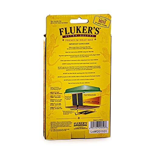 Fluker's Premium Heat Mat for All Reptiles and Amphibians, Mini 4"x5" - size: Mini (4x5-Inch, 2-Watts)