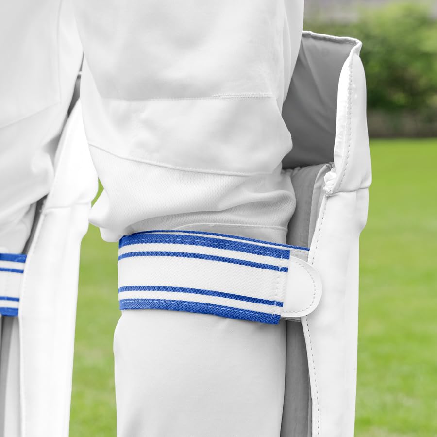 FORZA Original Wicket Keeper Pads | Lightweight Cricket Wicketkeeping Pads with Cane & Foam Protection, Artificial Leather Facing & Adjustable Straps | Youth & Adult Sizes - size: Adult