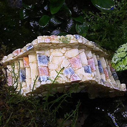 Garden Decoration Resin Craft Mini Bridge Outdoors Artificial Bridge Set Arch Plank Bridge Rockery Bonsai House Garden Decor Fish Tank Ornament Micro Landscape Gift