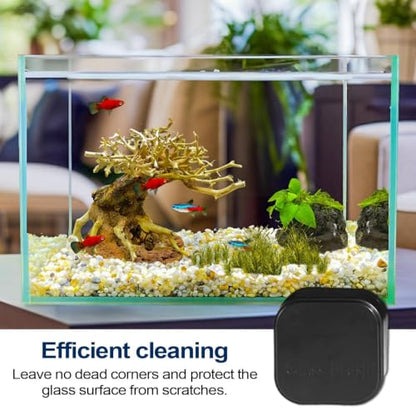 Fish Tank Magnetic Glass Aquarium Cleaner Small Glass Brush Scrubber Pads | Fish Tank Magnetic Glass Cleaner Small Aquarium Glass Scrubber Brush Pads Strong Magnetic Algae Cleaner Aquarium Fish Tank - color: C