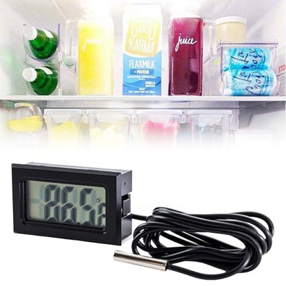 5-Pack Digital LCD Refrigerator Thermometer, Fahrenheit | -50F to 230F range, 0.1 degree resolution, for refrigerator and water temperature monitoring