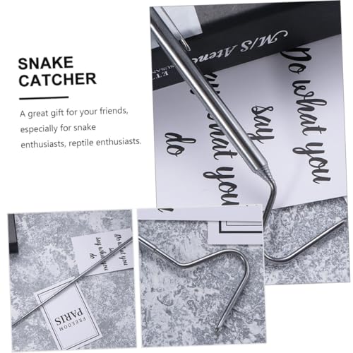 2pcs Stainless Steel Telescoping Snake Hooks Portable Reptile Catchers Lightweight Retractable Grabbers for Safe Handling and Catching