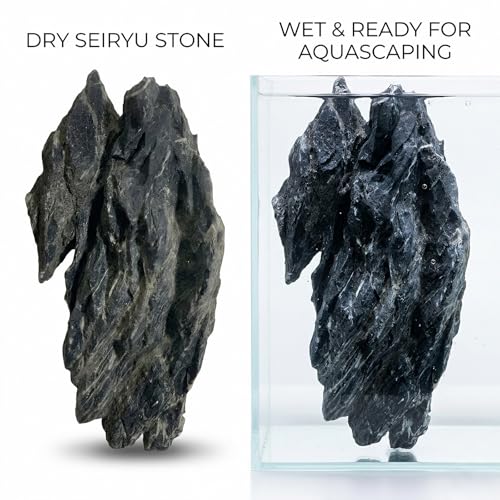 HAELFMRI Seiryu Rocks 11lb Dragon Stone for Aquarium, Natural Rocks for Fish Tank Landscaping, Decorative Hardscape Stones for Freshwater Prawn, Reptile Terrariums and Amphibian Enclosures (3-7 Inch)