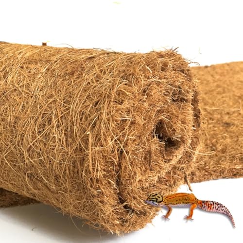 Healifty Reptile Pet Mat Bedding Liner 2pcs Natural Coconut Fiber Breathable Odorless and Anti-Performance Features for Tortoise and Reptile Pet Box for Microlandschaft Landscaping