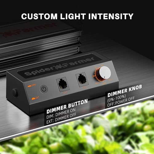 Spider Farmer SF2000 PRO LED Grow Lights for Indoor Plants in 3x3 Grow Tent | 200W Dimmable Full Spectrum Grow Light, New-Gen High-Efficiency Diodes 2.7 PPE System for Seed Starting, Vegetables & Bloom - size: 3x3
