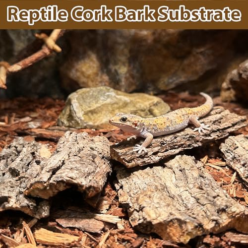Reptiles Cork Bark Bits Substrate,1 LB Terrarium Bark Bedding Bulk for Geckos Snake Isopods Bearded Dragon Spiders Lizard Tarantula Hermit Crabs - size: 【1.0 LB】