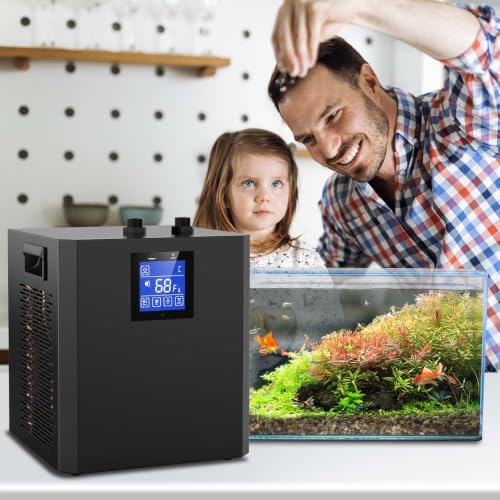 79 Gal Aquarium Chiller, 1/3 HP Fish Tank Water Chiller, Hydroponic Water Chiller with Touch Screen, Hydroponics System Axolotl Jellyfish Coral Reef 300L